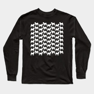 Pug White Pattern Long Sleeve T-Shirt